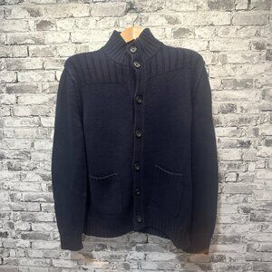 EUC Banana Republic Luxury Blend Men's Cardigan Size Medium (Navy)
